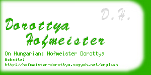 dorottya hofmeister business card